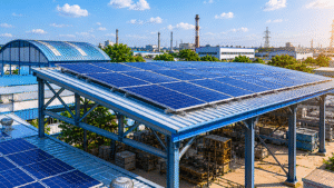Industrial shed rooftop solar structural guide by Visol India