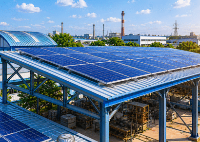 Industrial shed rooftop solar structural guide by Visol India